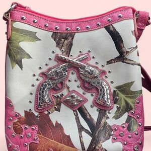 Cowgirl Trendy Crossbody Rhinestone pistols  Concealed Carry Bag